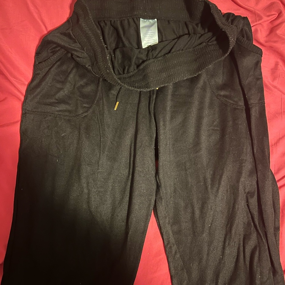 Black drawstring comfy pants super stretchy